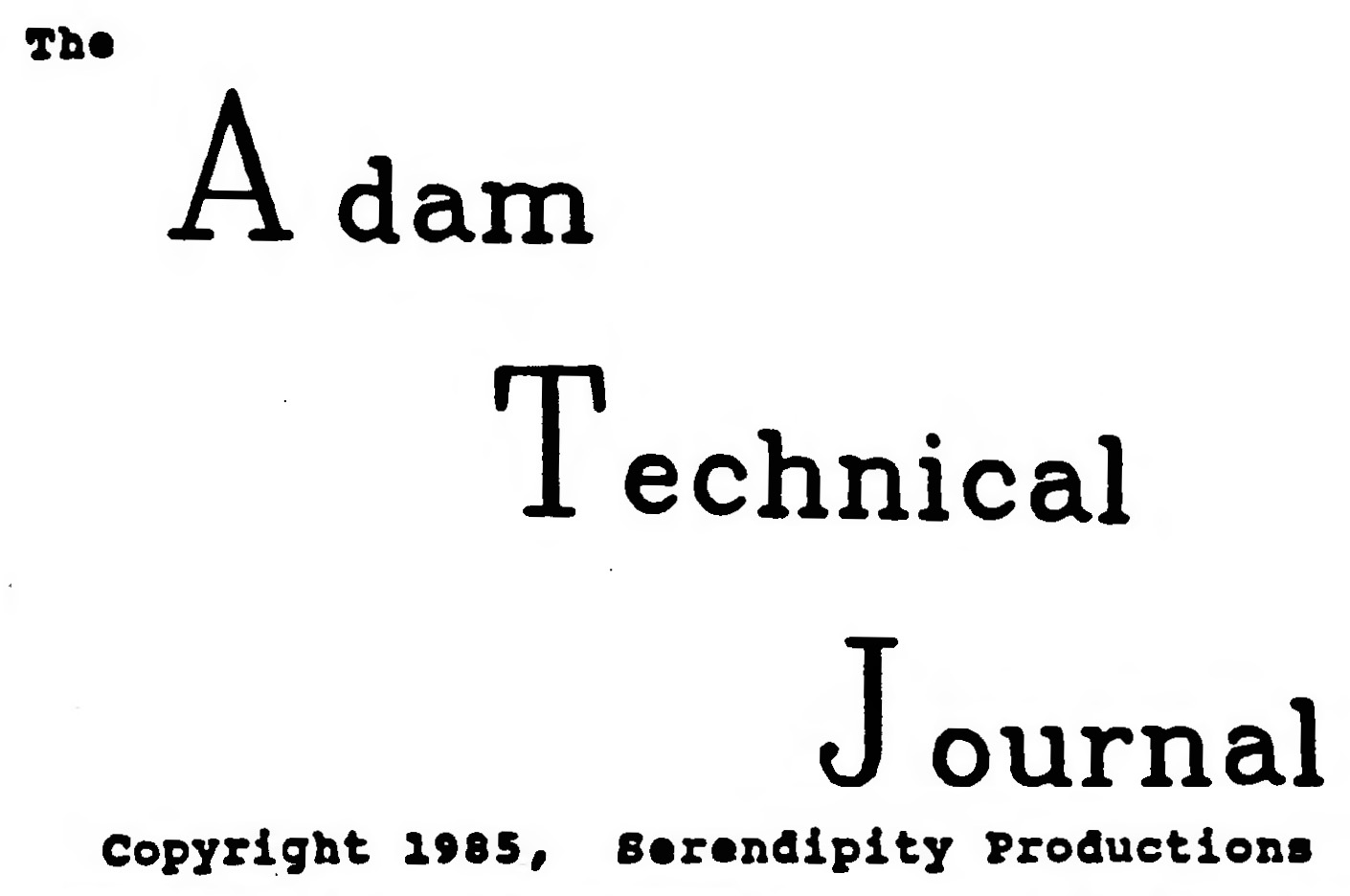 ADAM Technical Journal Logo